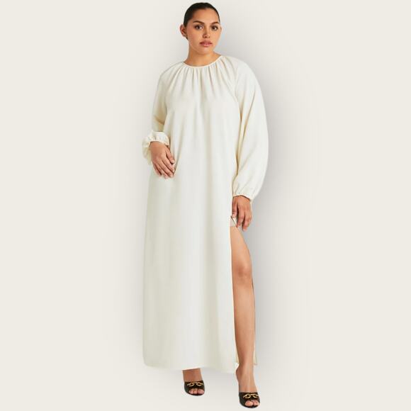 Hill House The Simone Maxi Dress | Extra Large Coconut Milk White Crepe Etherial - Picture 1 of 9